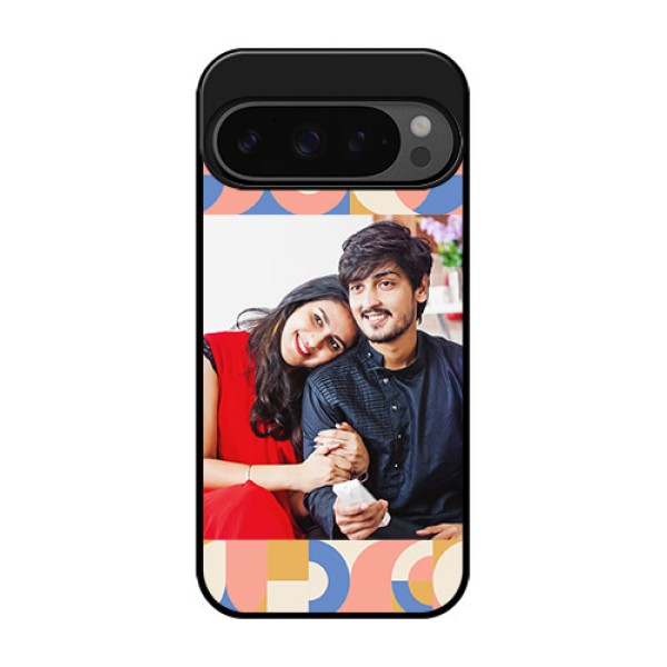 Google Pixel 9 Pro 5G Custom Glass Phone Case - Semi - Circle Maze Pattern Design