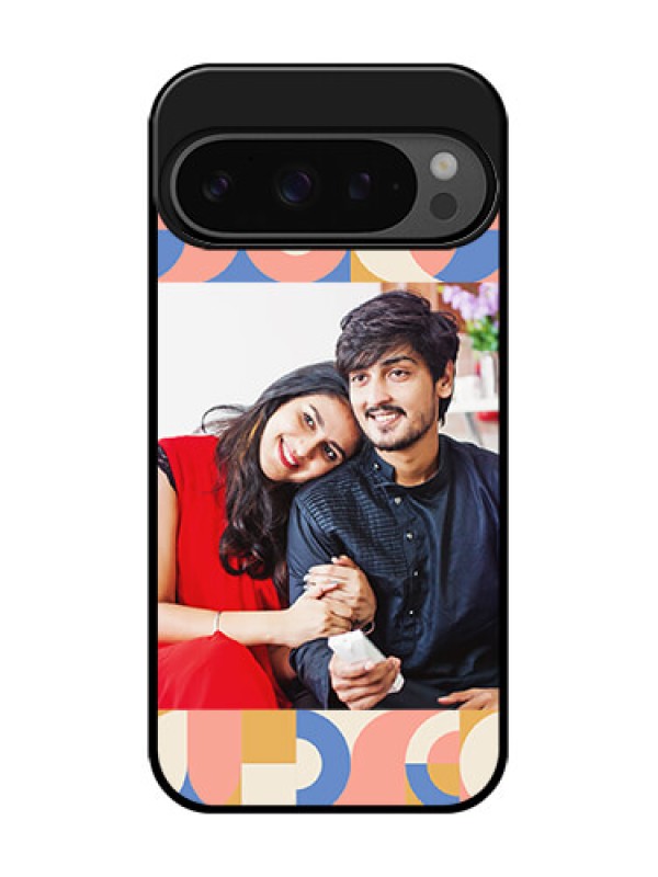 Custom Google Pixel 9 Pro 5G Custom Glass Phone Case - Semi - Circle Maze Pattern Design