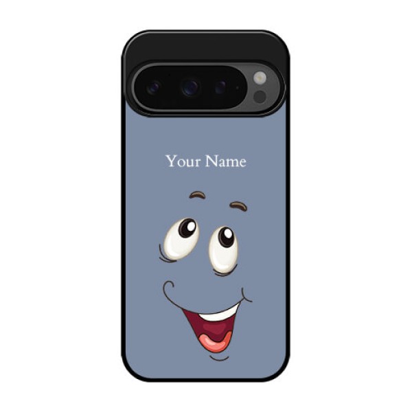 Google Pixel 9 Pro 5G Custom Glass Phone Case - Laughing Cartoon Face Design