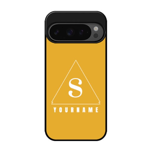 Google Pixel 9 Pro 5G Custom Glass Phone Case - Simple Triangle Design