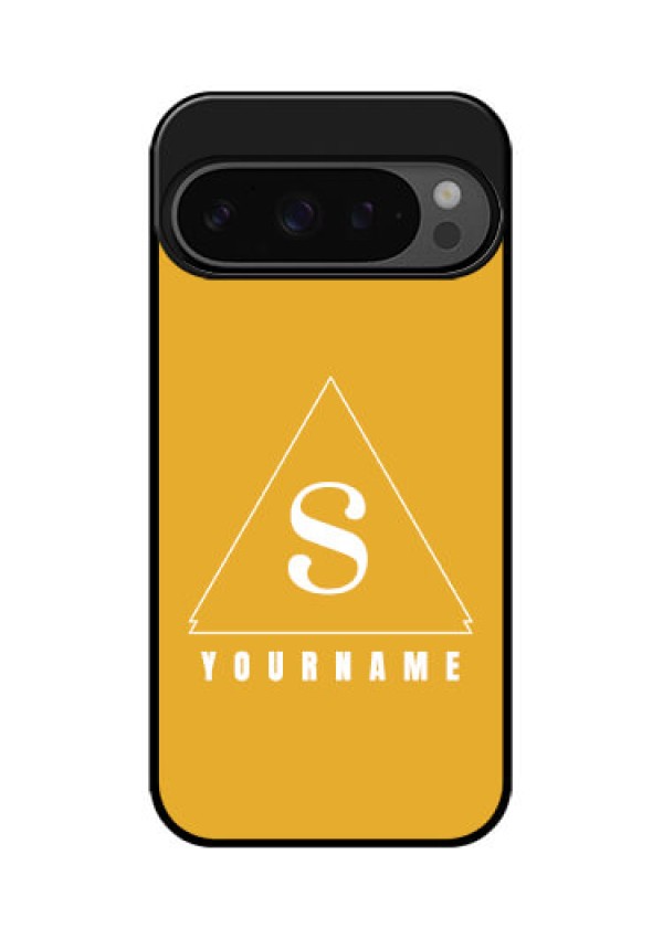 Google Pixel 9 Pro 5G Custom Glass Phone Case - Simple Triangle Design
