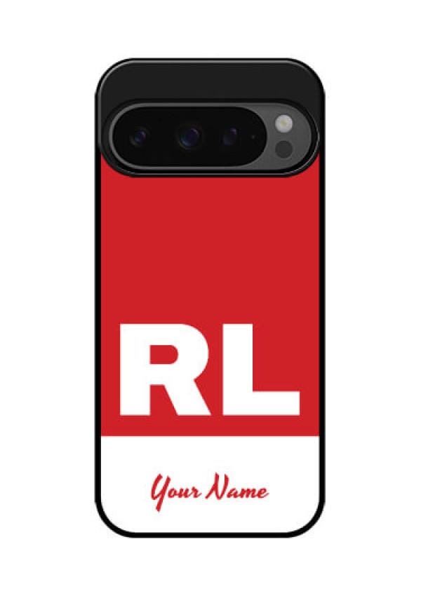 Google Pixel 9 Pro 5G Custom Glass Phone Case - Dual Tone Custom Text Design