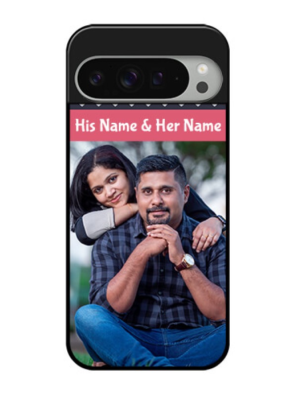 Custom Google Pixel 9 Pro Xl Custom Glass Phone Case - Love Symbols Design