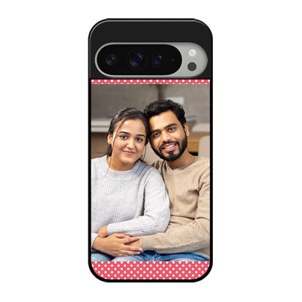 Google Pixel 9 Pro Xl Custom Glass Phone Case - White Dotted Design