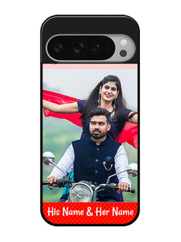 Custom Google Pixel 9 Pro Xl Custom Glass Phone Case - Red Pattern Case Design