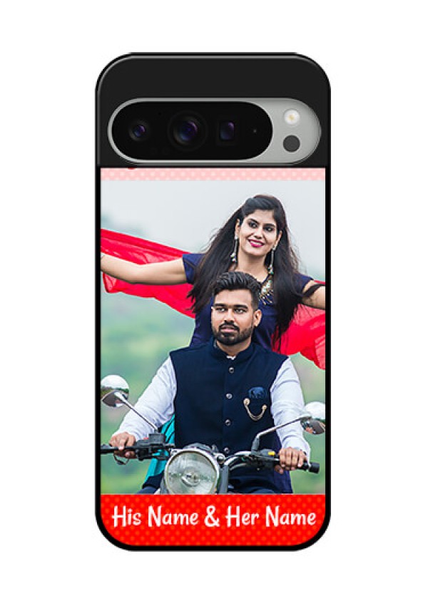 Google Pixel 9 Pro Xl Custom Glass Phone Case - Red Pattern Case Design
