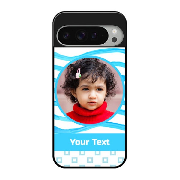 Google Pixel 9 Pro Xl Custom Glass Phone Case - Simple Blue Case Design
