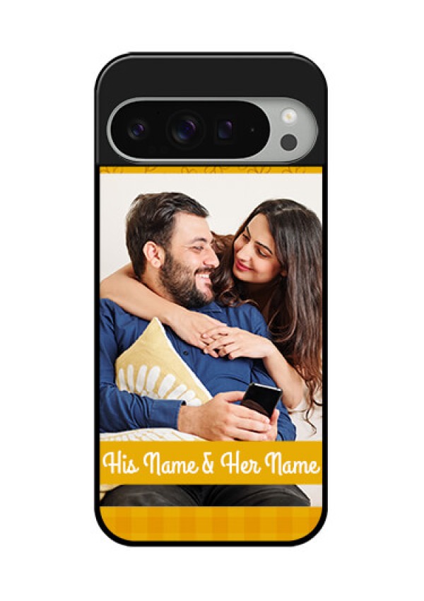 Google Pixel 9 Pro Xl Custom Glass Phone Case - Yellow Floral Design