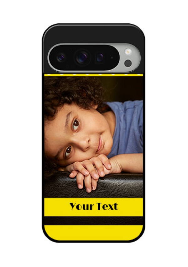 Google Pixel 9 Pro Xl Custom Glass Phone Case - Bright Yellow Case Design