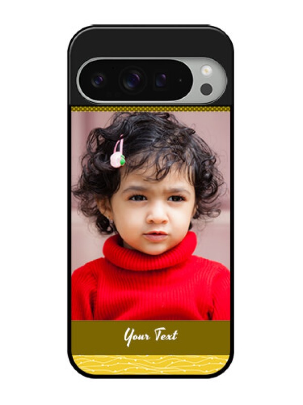 Custom Google Pixel 9 Pro Xl Custom Glass Phone Case - Simple Green Color Design