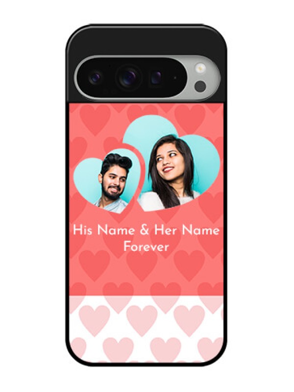 Custom Google Pixel 9 Pro Xl Custom Glass Phone Case - Couple Pic Upload Design