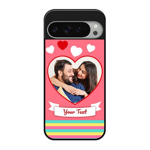 Google Pixel 9 Pro Xl Custom Glass Phone Case - Love Shapes Doodle Design