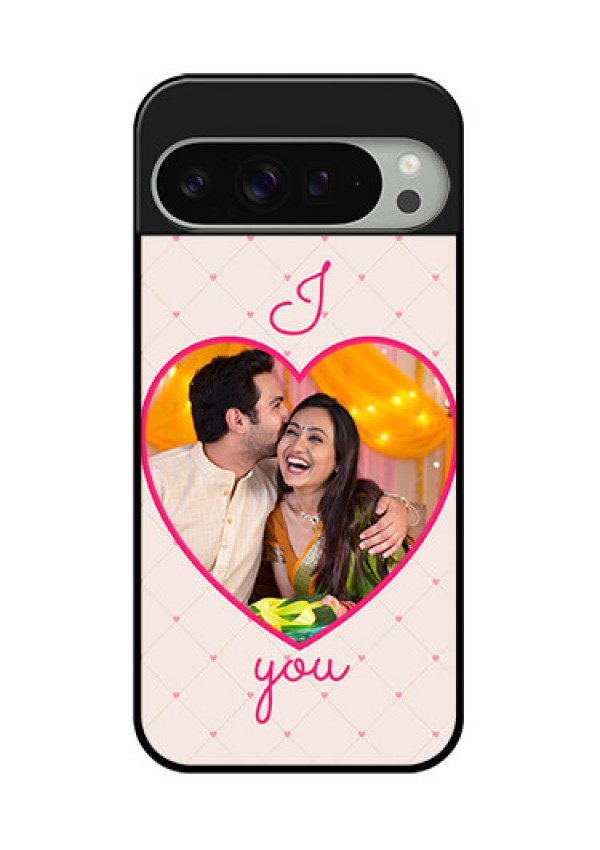 Google Pixel 9 Pro Xl Custom Glass Phone Case - Heart Shape Design