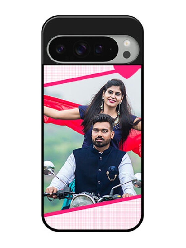 Custom Google Pixel 9 Pro Xl Custom Glass Phone Case - Love Shape Heart Design