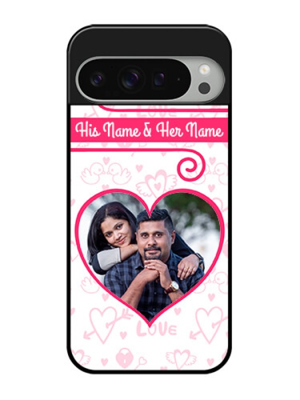 Custom Google Pixel 9 Pro Xl Custom Glass Phone Case - Heart Shape Love Design