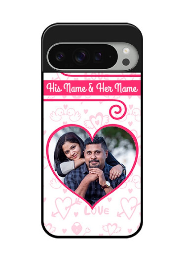 Google Pixel 9 Pro Xl Custom Glass Phone Case - Heart Shape Love Design