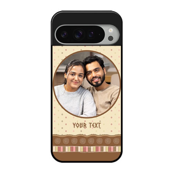 Google Pixel 9 Pro Xl Custom Glass Phone Case - Brown Dotted Mobile Case Design