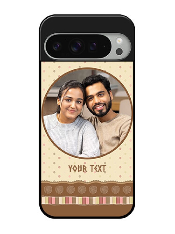 Custom Google Pixel 9 Pro Xl Custom Glass Phone Case - Brown Dotted Mobile Case Design