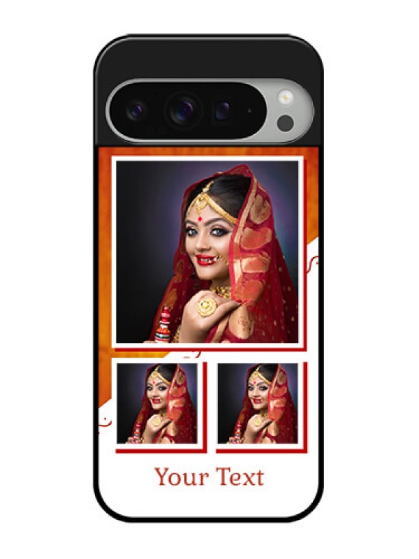 Custom Google Pixel 9 Pro Xl Custom Glass Phone Case - Wedding Memories Design