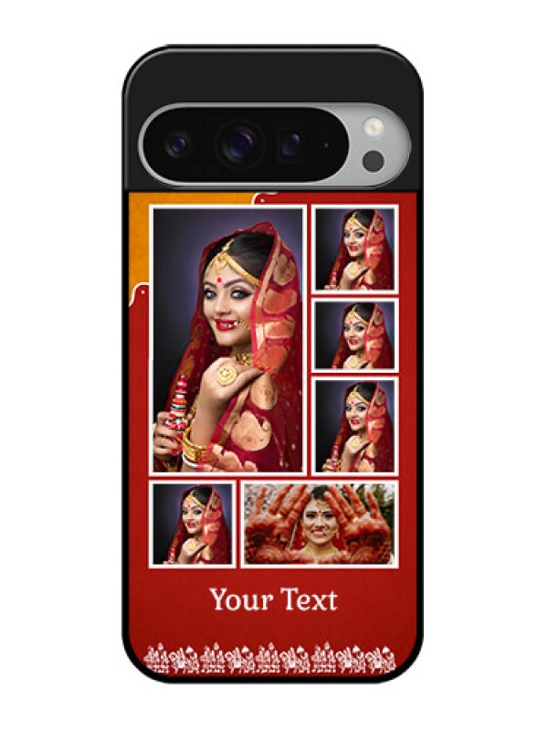 Custom Google Pixel 9 Pro Xl Custom Glass Phone Case - Wedding Pic Upload Design