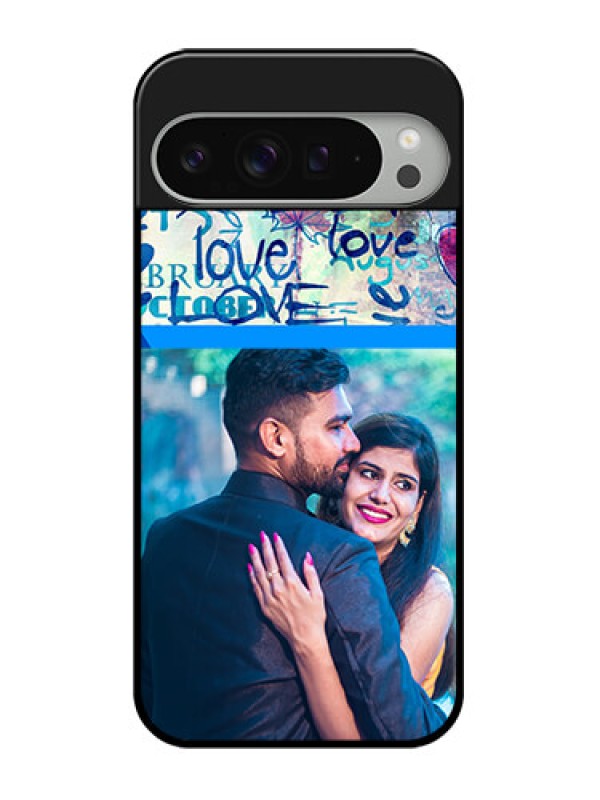 Custom Google Pixel 9 Pro Xl Custom Glass Phone Case - Colorful Love Design