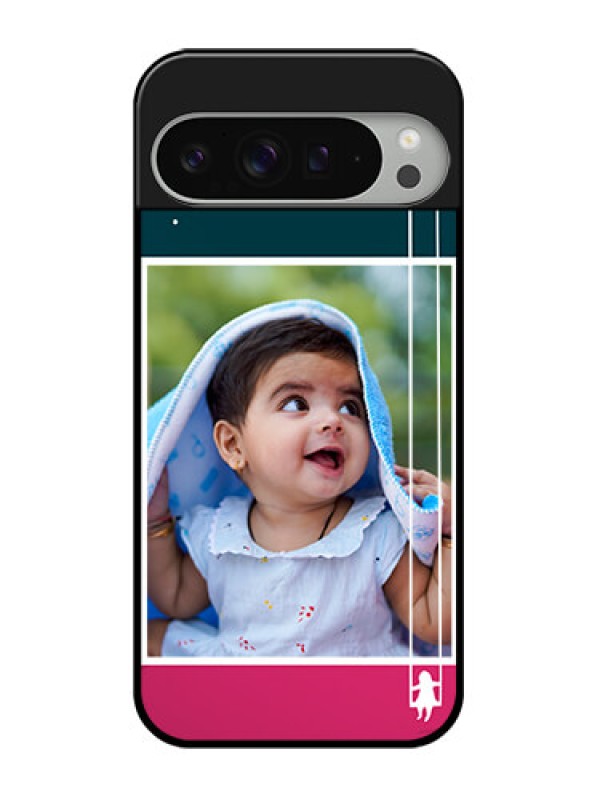 Custom Google Pixel 9 Pro Xl Custom Glass Phone Case - Cute Girl With Cloud Design