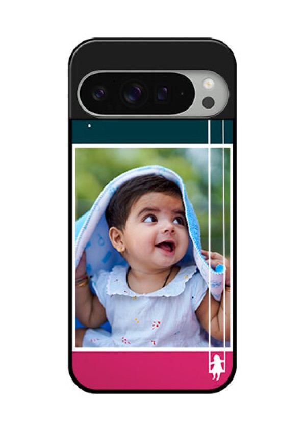 Google Pixel 9 Pro Xl Custom Glass Phone Case - Cute Girl With Cloud Design
