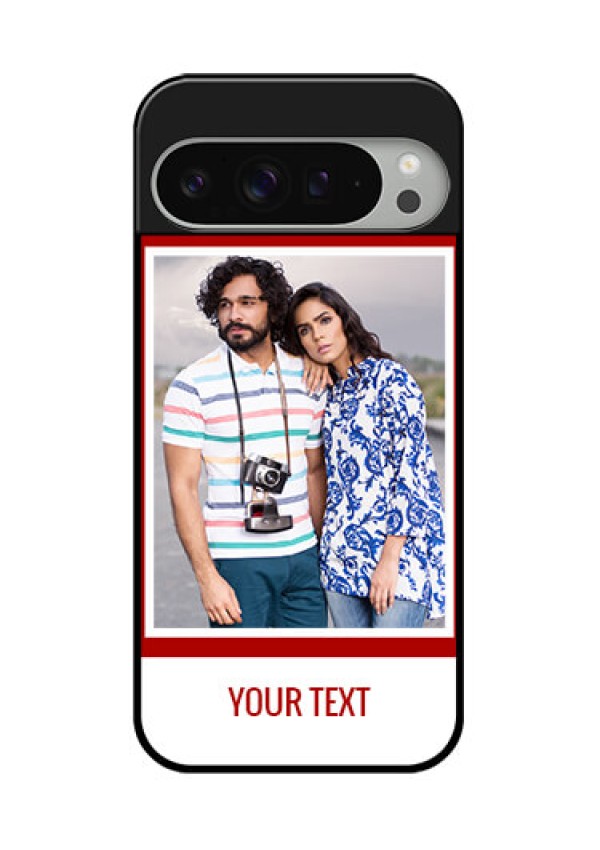 Google Pixel 9 Pro Xl Custom Glass Phone Case - Red Color Design
