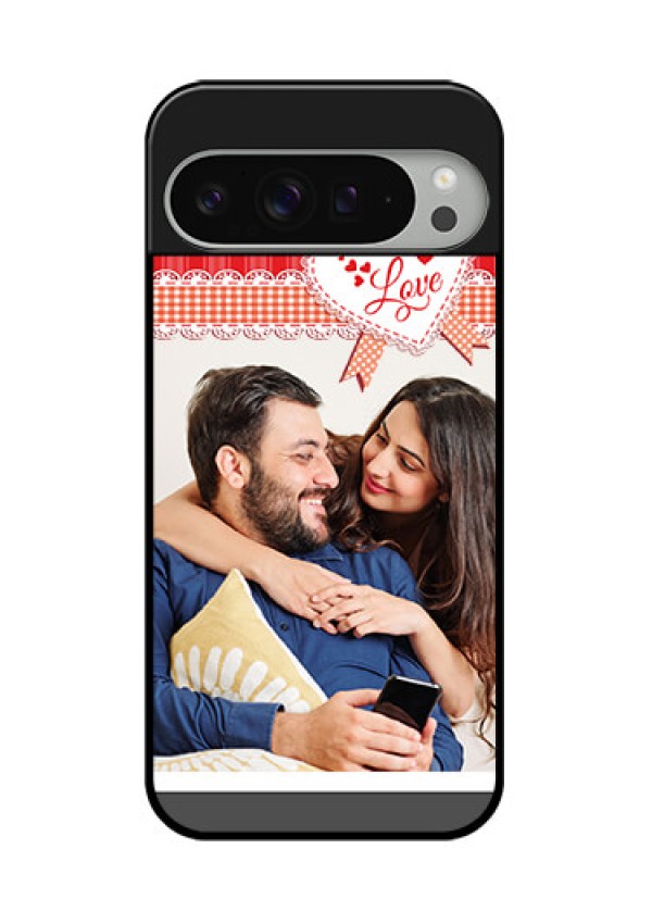 Google Pixel 9 Pro Xl Custom Glass Phone Case - Red Love Pattern Design