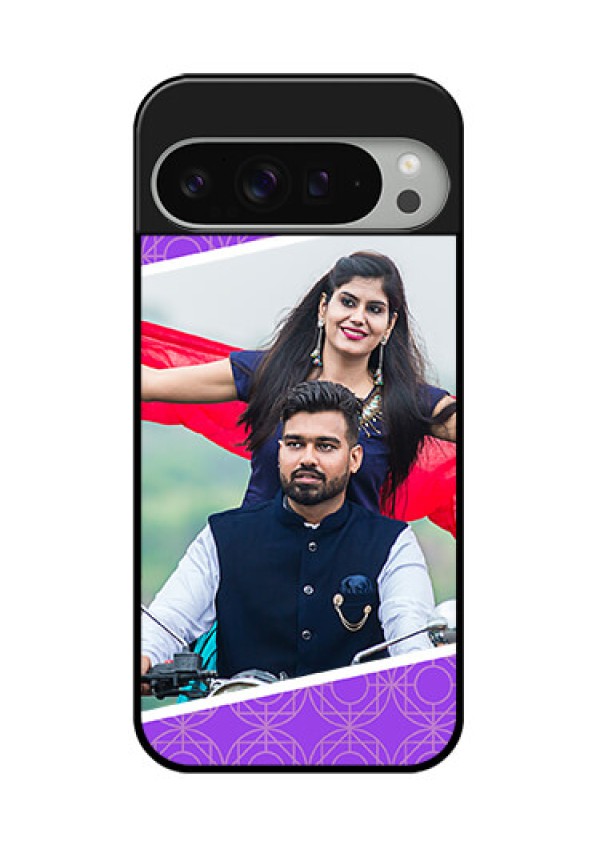 Google Pixel 9 Pro Xl Custom Glass Phone Case - Violet Color Pattern Design