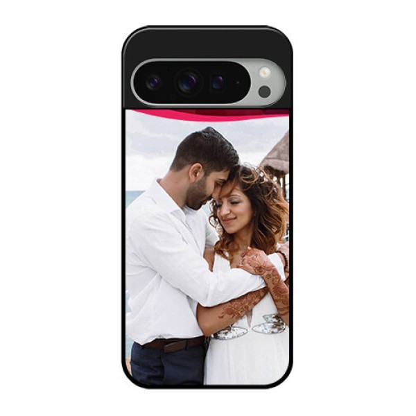 Google Pixel 9 Pro Xl Custom Glass Phone Case - Red Abstract Design