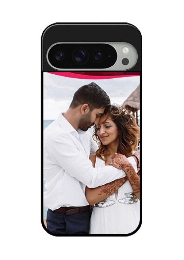 Google Pixel 9 Pro Xl Custom Glass Phone Case - Red Abstract Design