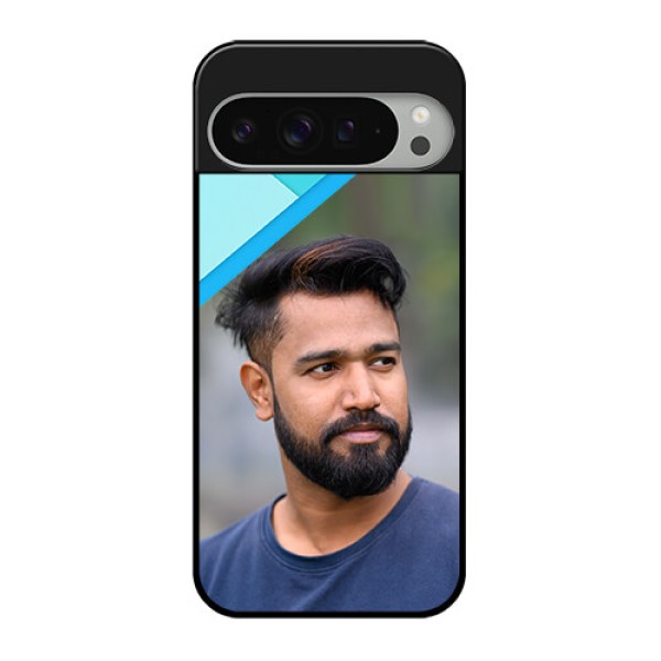 Google Pixel 9 Pro Xl Custom Glass Phone Case - Blue Pattern Design