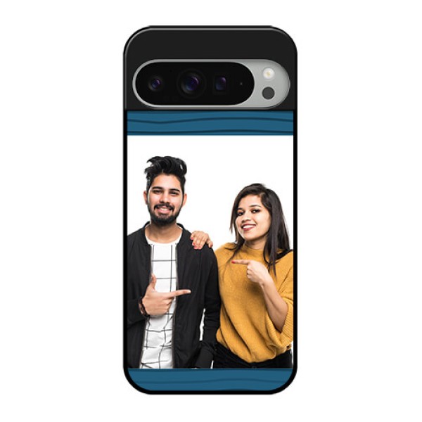 Google Pixel 9 Pro Xl Custom Glass Phone Case - Blue Pattern Cover Design