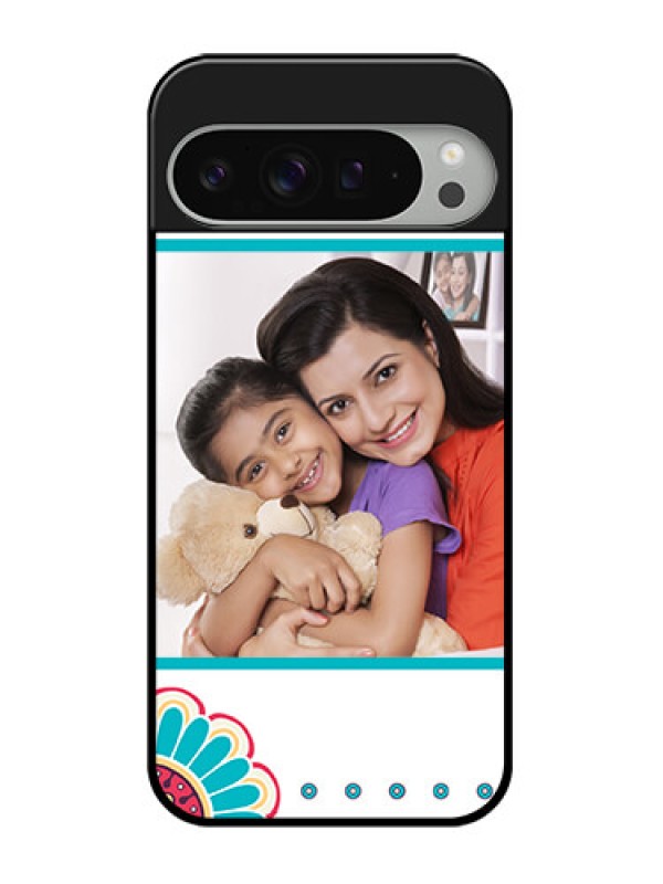 Custom Google Pixel 9 Pro Xl Custom Glass Phone Case - Flower Design