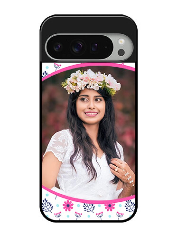 Custom Google Pixel 9 Pro Xl Custom Glass Phone Case - Colorful Flower Design