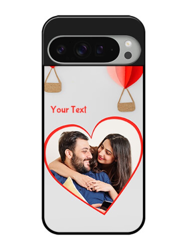 Custom Google Pixel 9 Pro Xl Custom Glass Phone Case - Parachute Love Design
