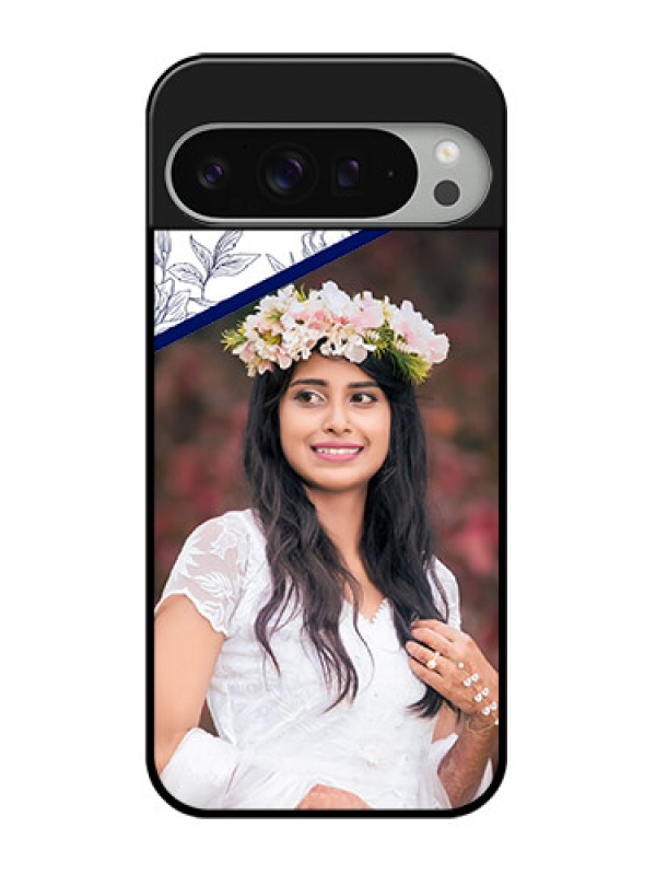 Custom Google Pixel 9 Pro Xl Custom Glass Phone Case - Classy Floral Design