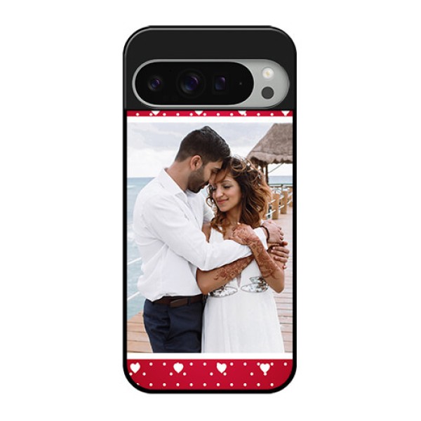Google Pixel 9 Pro Xl Custom Glass Phone Case - Hearts Mobile Case Design