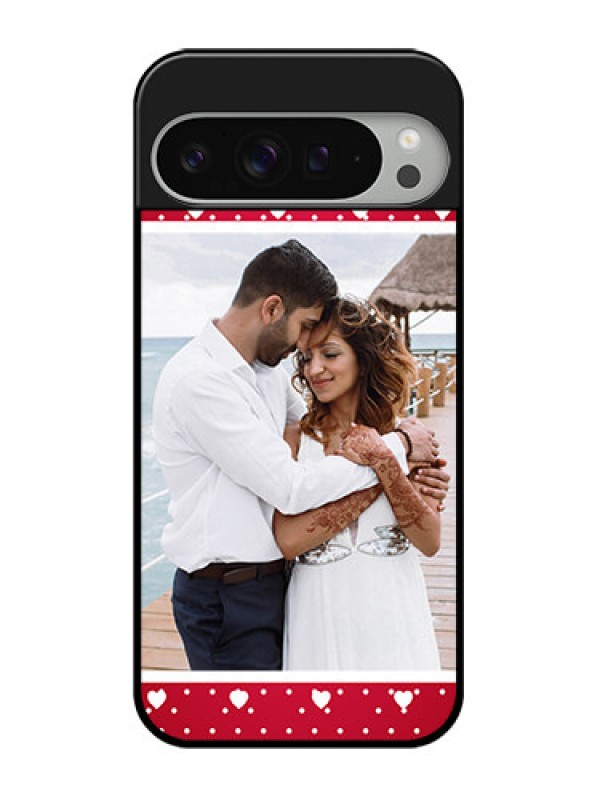 Custom Google Pixel 9 Pro Xl Custom Glass Phone Case - Hearts Mobile Case Design