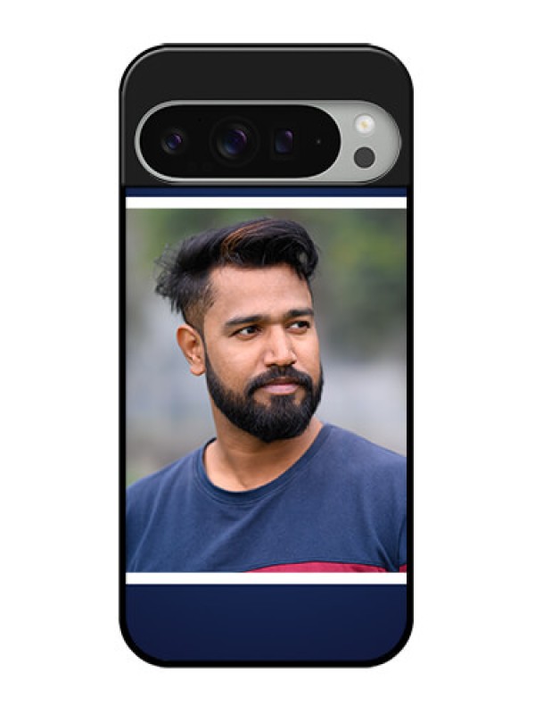 Custom Google Pixel 9 Pro Xl Custom Glass Phone Case - Simple Royal Blue Design