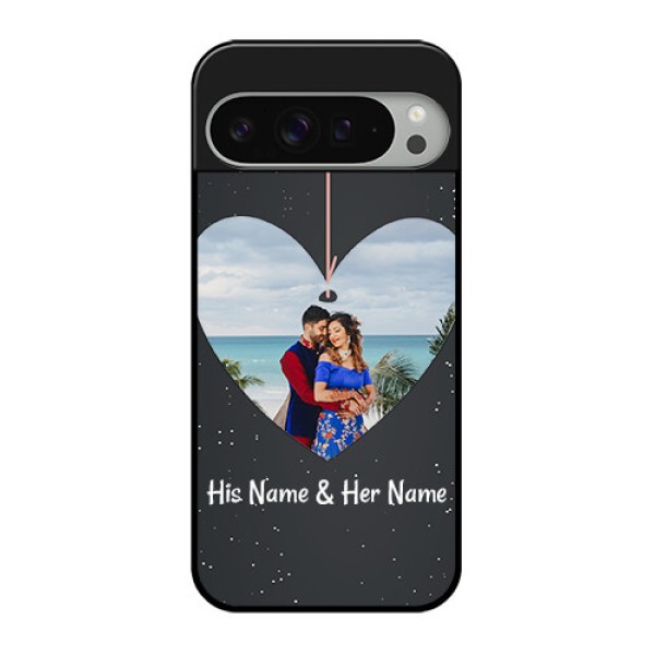 Google Pixel 9 Pro Xl Custom Glass Phone Case - Hanging Heart Design