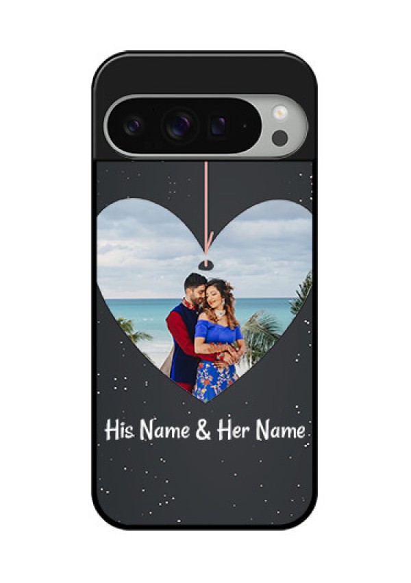 Google Pixel 9 Pro Xl Custom Glass Phone Case - Hanging Heart Design