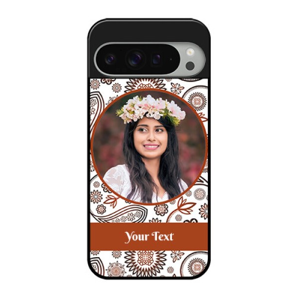 Google Pixel 9 Pro Xl Custom Glass Phone Case - Abstract Flower Design
