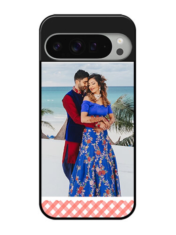 Custom Google Pixel 9 Pro Xl Custom Glass Phone Case - Pink Pattern Design