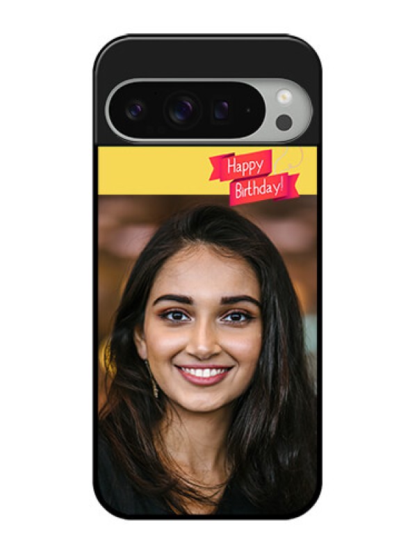 Custom Google Pixel 9 Pro Xl Custom Glass Phone Case - Happy Birthday Design