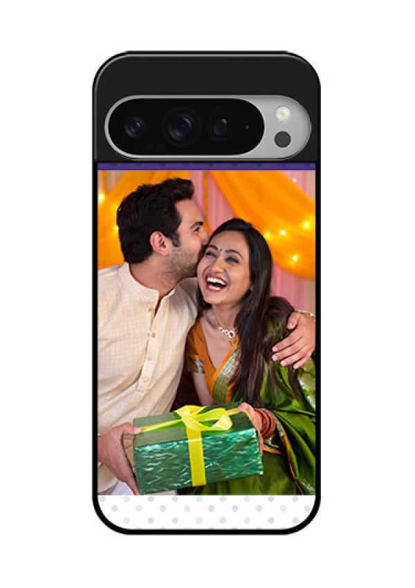 Google Pixel 9 Pro Xl Custom Glass Phone Case - Violet Colored Pattern Design