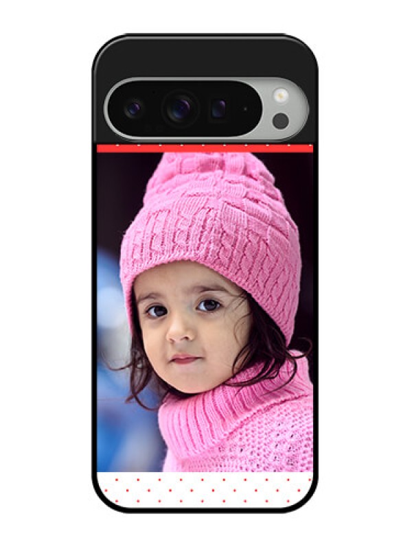 Custom Google Pixel 9 Pro Xl Custom Glass Phone Case - Red Pattern Design