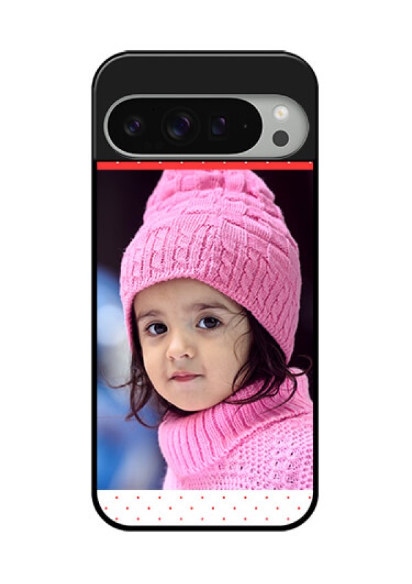 Google Pixel 9 Pro Xl Custom Glass Phone Case - Red Pattern Design
