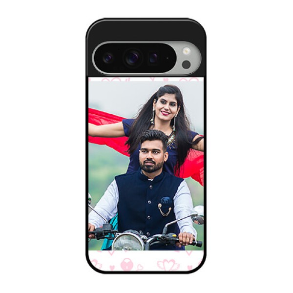 Google Pixel 9 Pro Xl Custom Glass Phone Case - Pink Flying Heart Design
